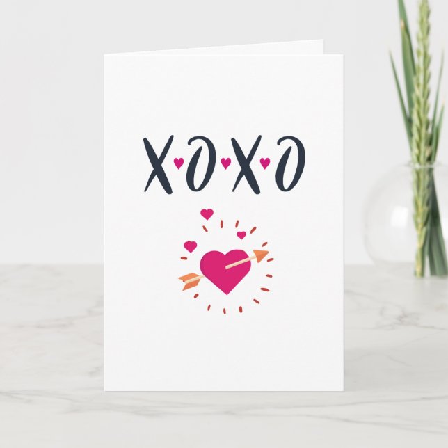 XOXO Valentin-dagen Kort (Framsida)