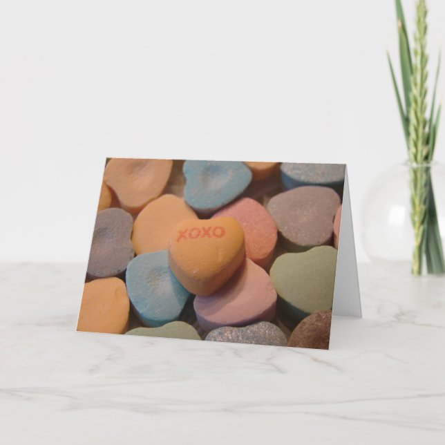 XOXO Valentine Candy Helgkort (Framsida)
