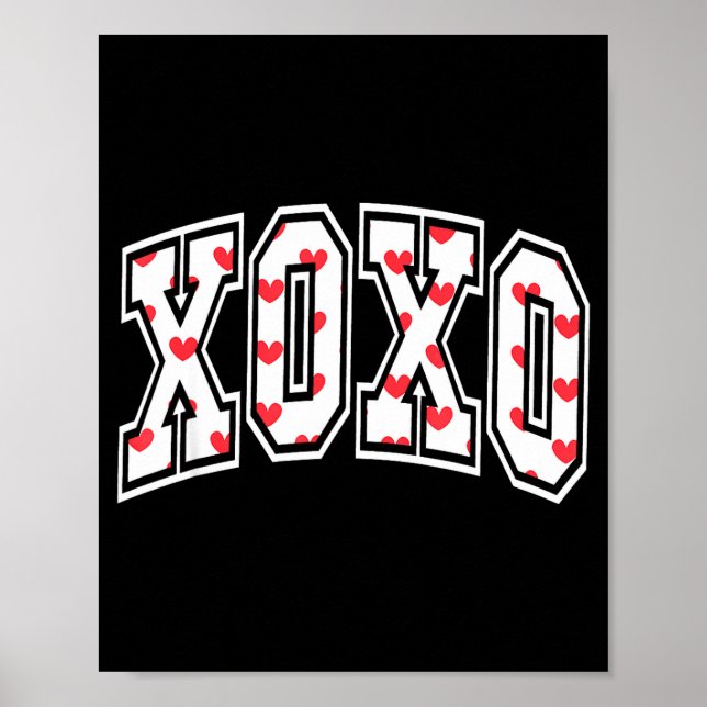 Xoxo Valentine Heart Retro Valentine For Men Women Poster (Framsidan)