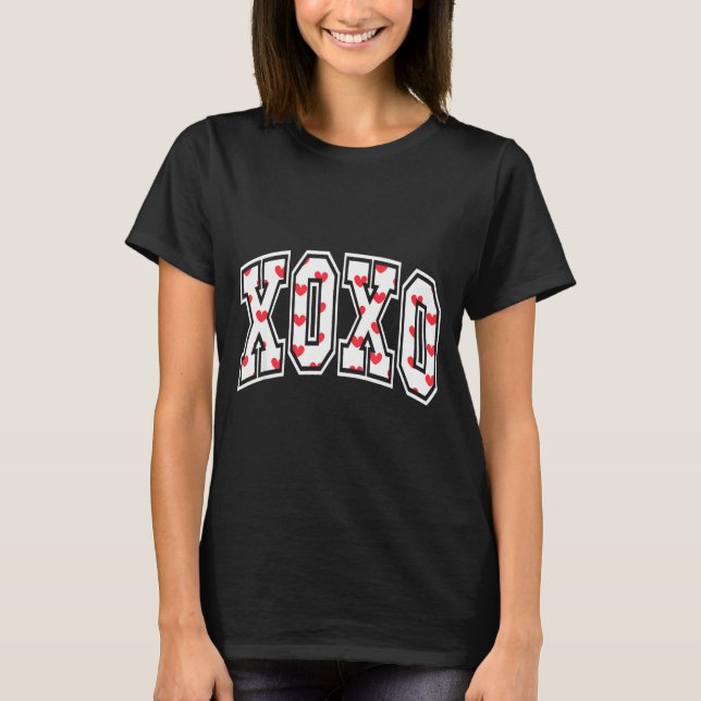 Xoxo Valentine Heart Retro Valentine For Men Women T Shirt (Framsida)