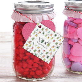 XOXO Valentine Kryp och Kisses Lovebug Beetles Gåvor Etiketter