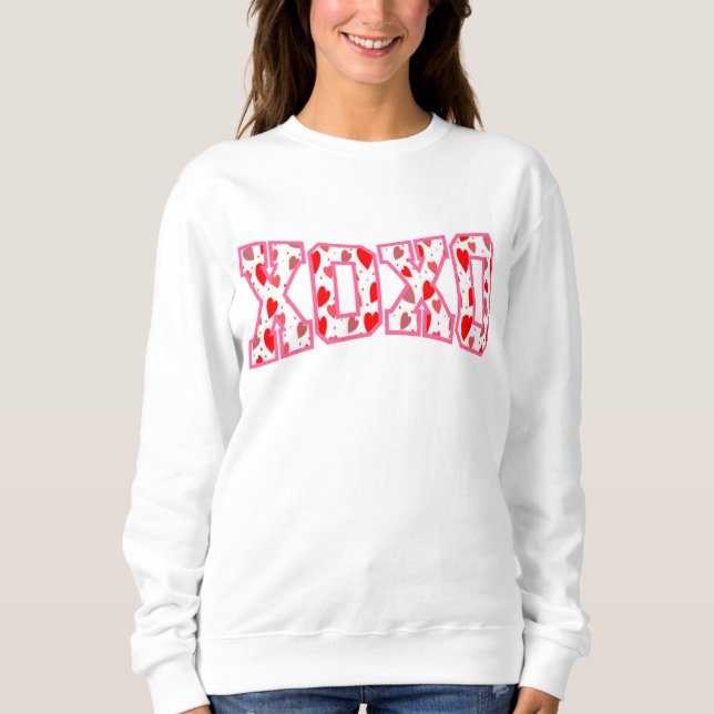 XOXO Valentine Typography T Shirt (Framsida)