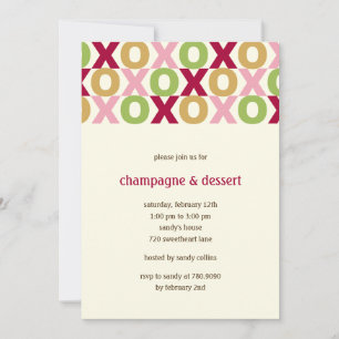 XOXO Valentines gruppinbjudan Inbjudningar