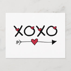 XOXO-valentines Helg Vykort