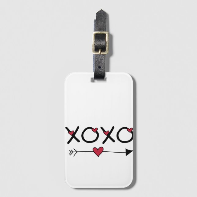 XOXO-Valentineser Bagagebricka (Framsida vertikal)