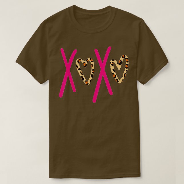 xoxo, valentins dag, barn, kvinnor, hjärtdag, l t shirt (Design framsida)