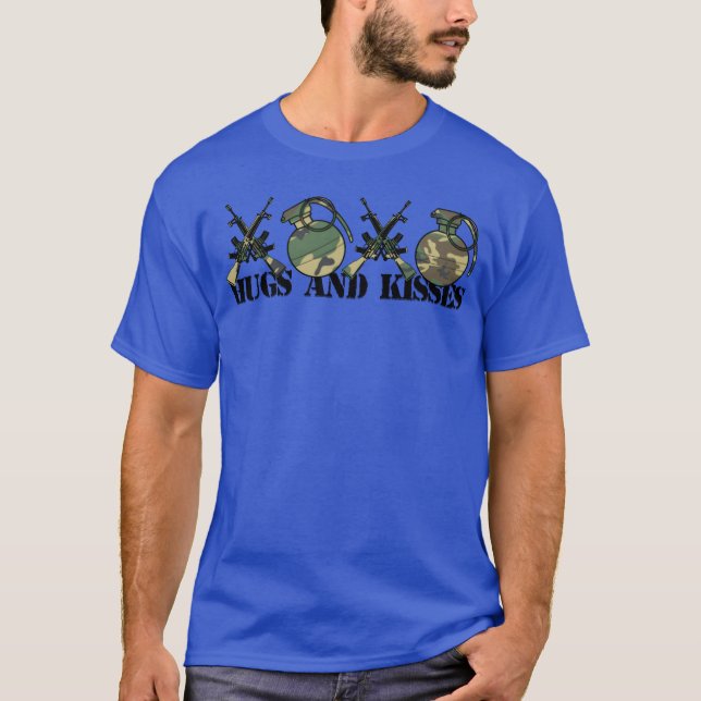 XOXO Vapen Granater Camue retro T Shirt (Framsida)