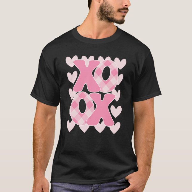 XoXo XoXo Alla hjärtans dag Kärlek Vibes Retro har T Shirt (Framsida)