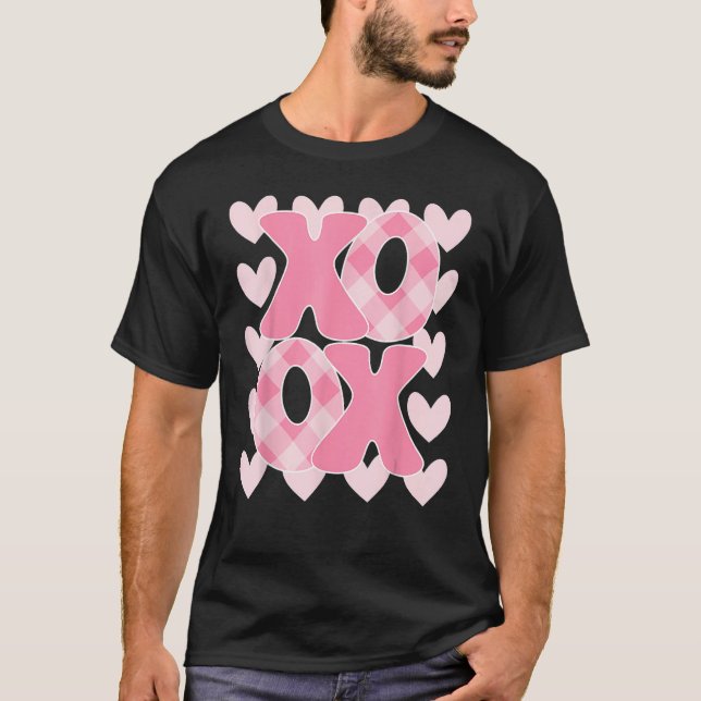 XoXo XoXo Alla hjärtans dag Kärlek Vibes Retro har T Shirt (Framsida)