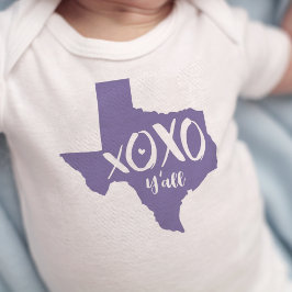 XOXO, Y - Periwinkle Lila Texas State Shape T Shirt