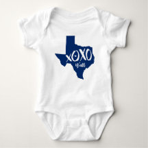 XOXO, Y - Statlig flagga Blue Texas State Shape