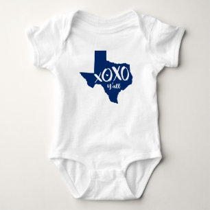 XOXO, Y - Statlig flagga Blue Texas State Shape T Shirt