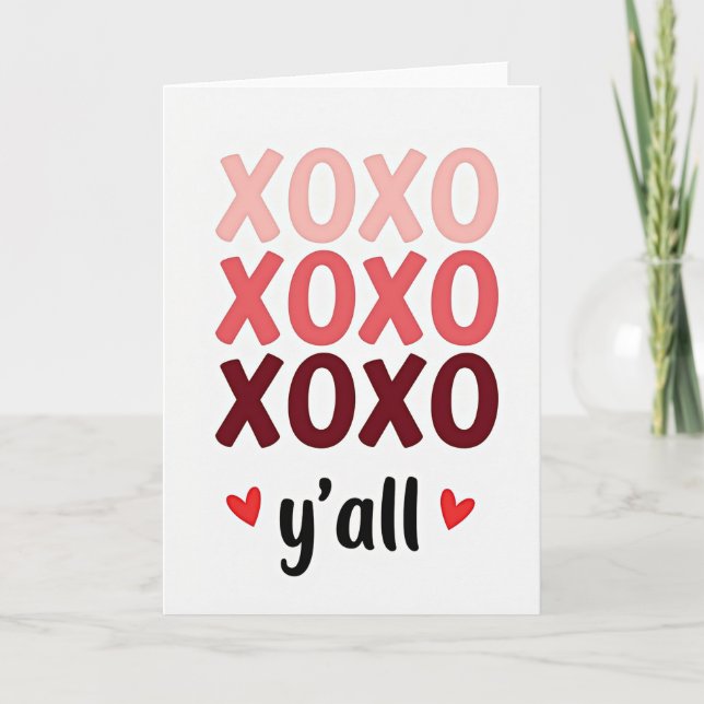Xoxo Yall Kärlekskort Kort (Framsida)