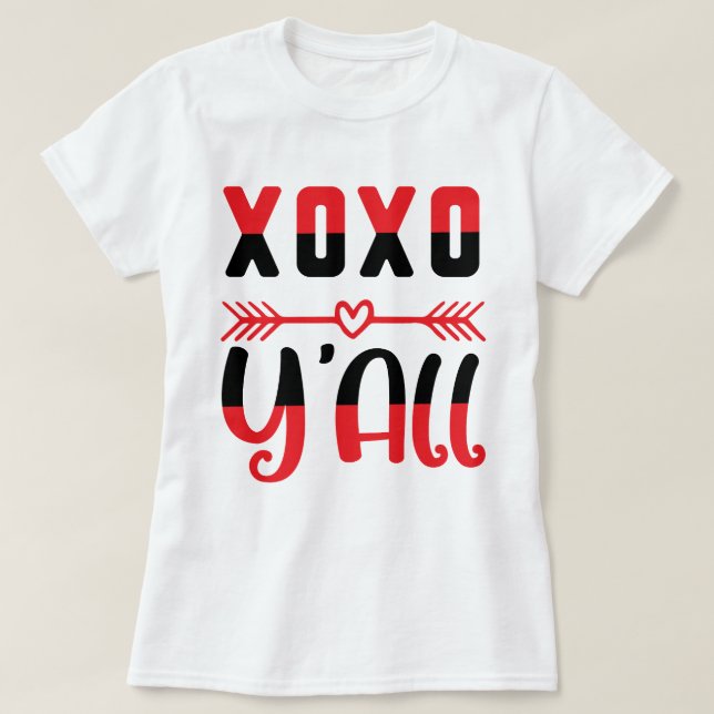 XOXO Y'all Valentine's Women's T Shirt (Design framsida)