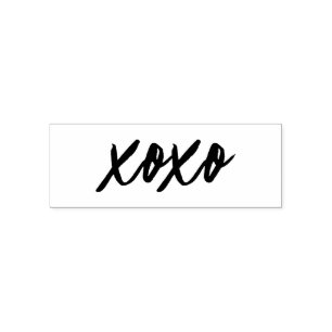 xoxoen i modernt skrivar typografi självfärgande stämpel