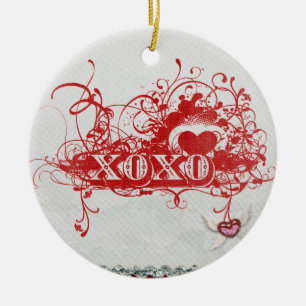 xoxoxoen kramar kyssar önskar wordart julgransprydnad keramik