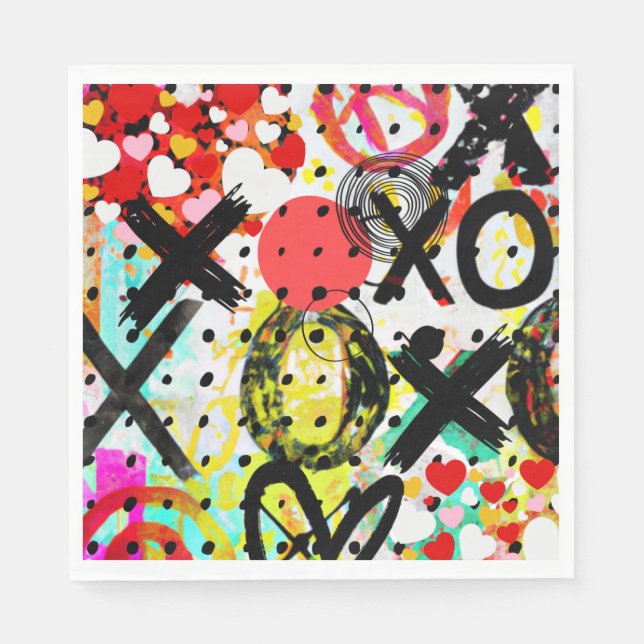 XOXOXOXOXOXO-samling Pappersservett (Framsidan)