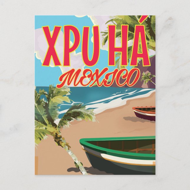 Xpu Há Mexico-stranden poster Vykort (Framsida)