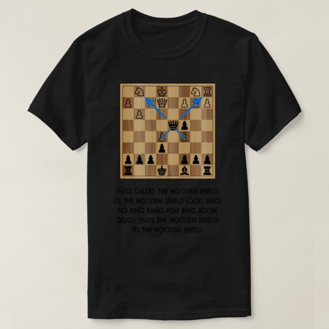 xQc-träsköldens schackdel T Shirt (Design framsida)