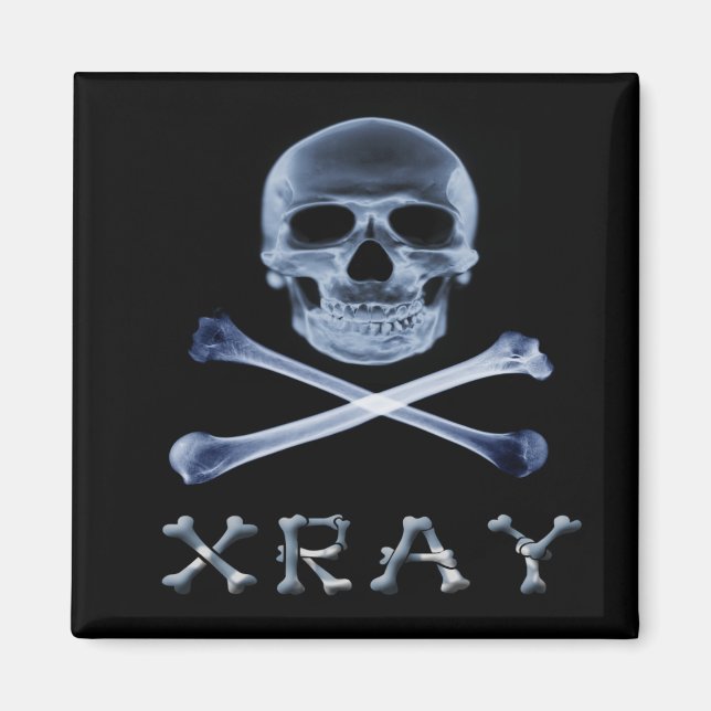 XRAY PIRAT Flagga RADIOLOGY JOLLY ROGER Magnet (Framsidan)
