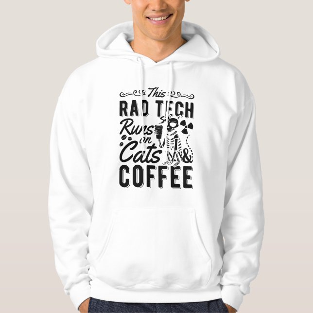 Xray Radiology Denna Springa och kafé av teknisk k Hoodie (Framsida)