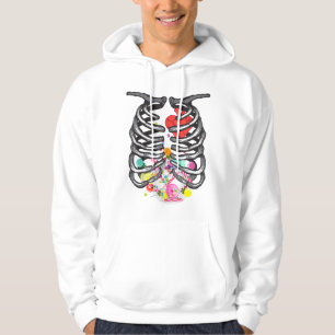 XRay Skeleton Candy Shirt Halloween Rib Cag Hoodie