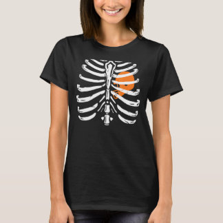 Xray Skeleton Rib Cage Football Fläkt Halloween Co T Shirt