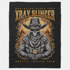 XRay Slinger Skeleton Cowboy Fleecefilt