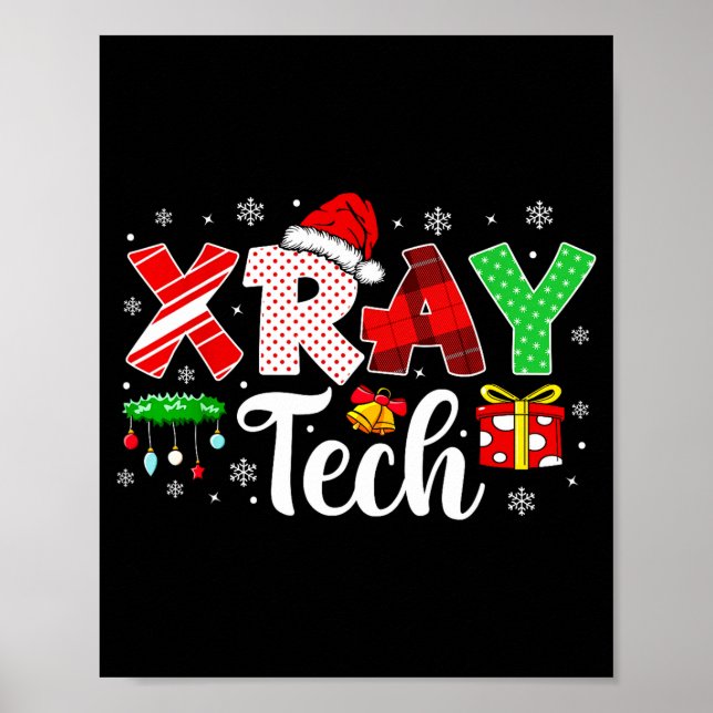 Xray Tech Christmas Bow Rad Tech Radiology Men Wom Poster (Framsidan)