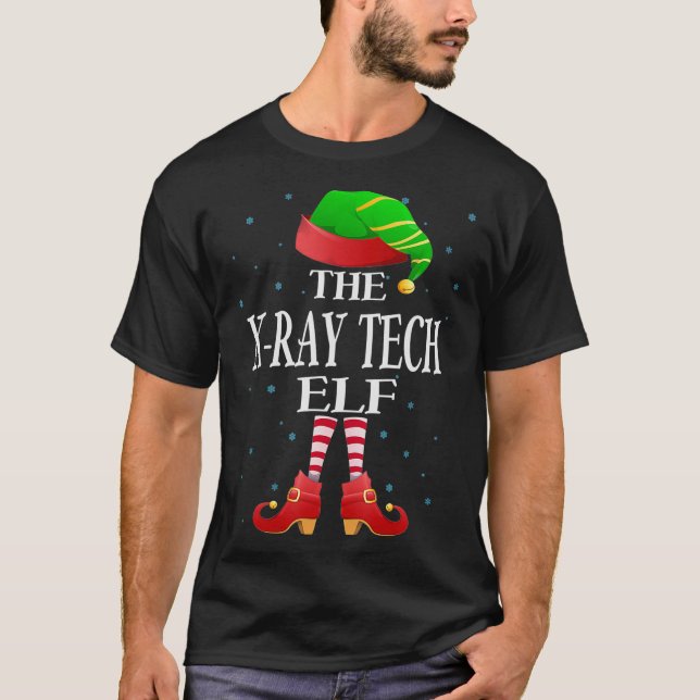 Xray Tech Elf Funny Matching Pajama Group Christma T Shirt (Framsida)