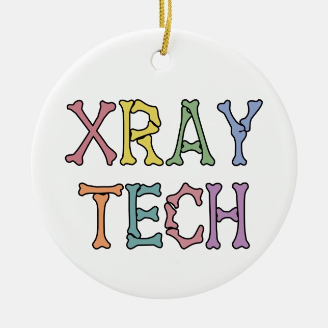 Xray Tech X-ray-teknikern, flerfärgad Julgransprydnad Keramik (Framsidan)
