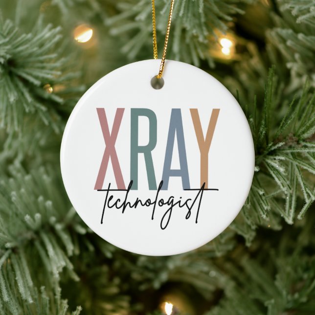 Xray Tech X-ray-teknikern - flerfärgade presenter Julgransprydnad Keramik (Träd)