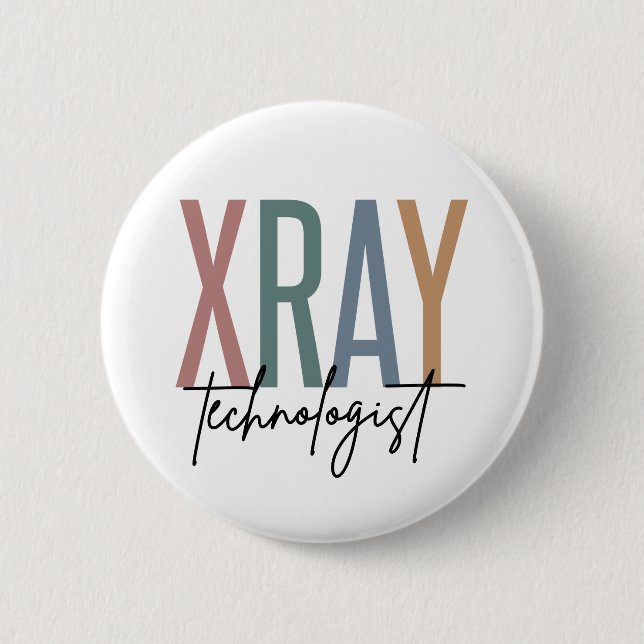 Xray Tech X-ray-teknikern - flerfärgade presenter Knapp (Framsida)