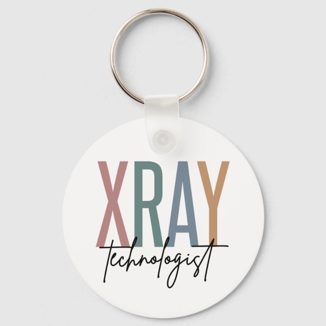 Xray Tech X-ray-teknikern - flerfärgade presenter Nyckelring (Framsida)