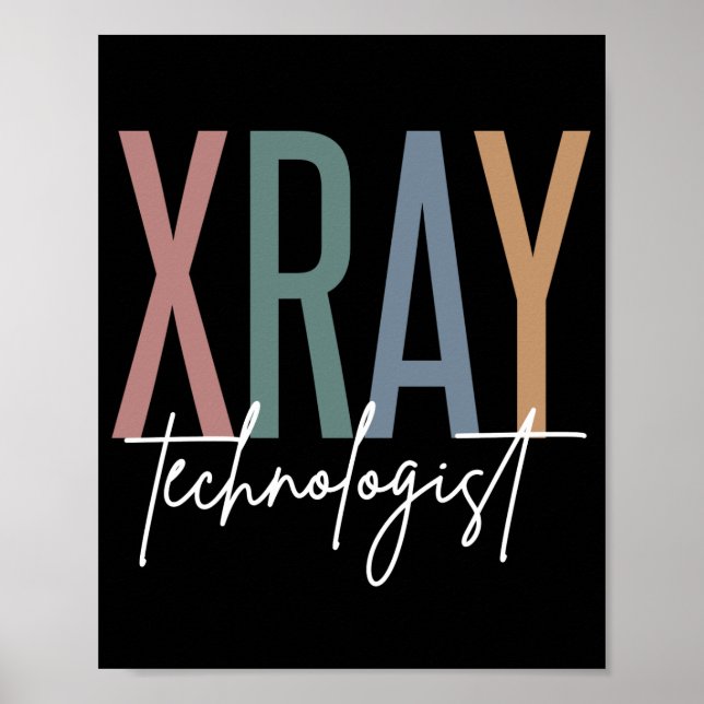 Xray Tech X-ray-teknikern - flerfärgade presenter Poster (Framsidan)