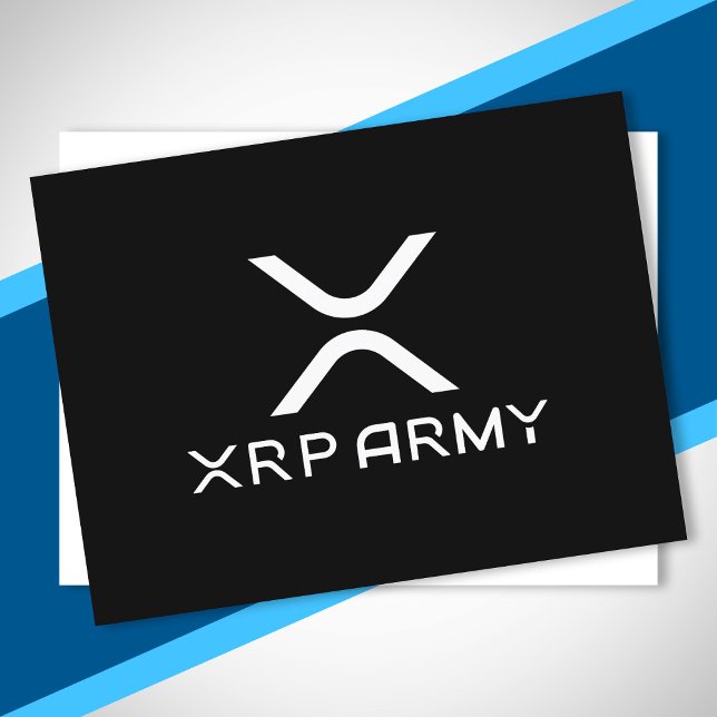XRP-arméns offert Hodl Crypto Cryptocurrency Meme Vykort (Skapare uppladdad)