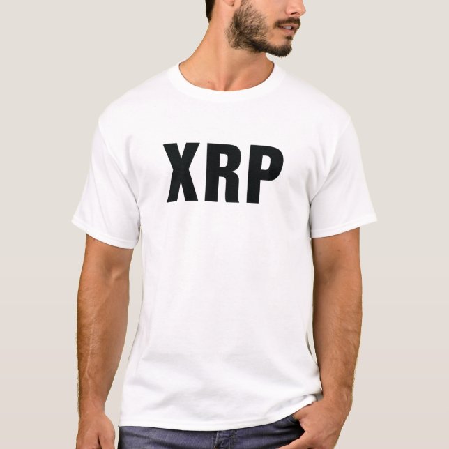 XRP Black Cryptocurrency Digital Blockchain Rippni T Shirt (Framsida)