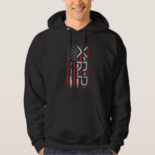XRP Crypto Cryptocurrency American Flagga Member Hoodie