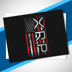 XRP Crypto Cryptocurrency American Flagga Member Vykort