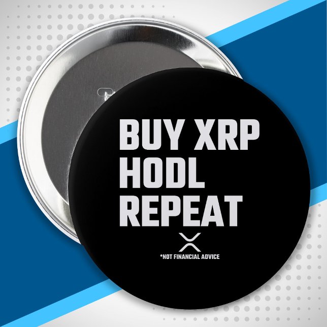 XRP Crypto Cryptocurrency Buy XRP Hodl Repeat Knapp (Skapare uppladdad)