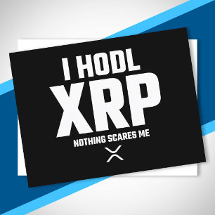 XRP Crypto Cryptocurrency Hodl XRP Funny Quote Vykort