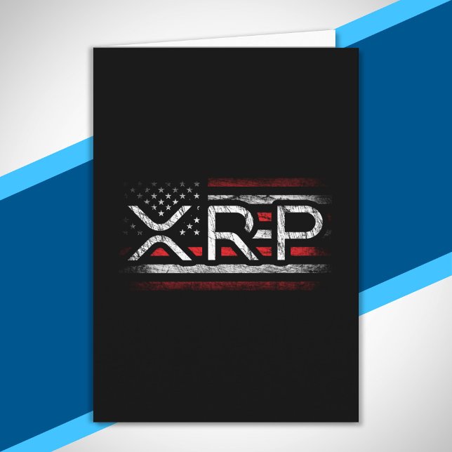 XRP Crypto Currency Cryptocurrency American Flagga Kort (Skapare uppladdad)