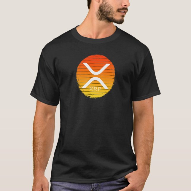 Xrp Crypto Fire Circle Design Cryptocurrency Hodl T Shirt (Framsida)