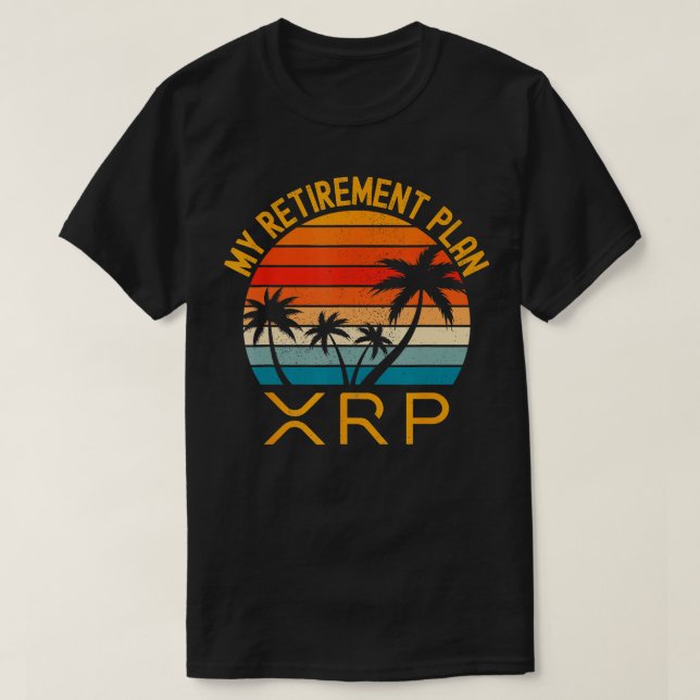 XRP Crypto Merchandise Min Pension Plan 2 T Shirt (Design framsida)