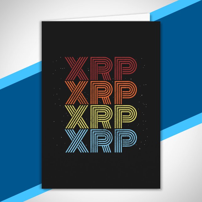 XRP Crypto Retro Vintage Cryptocurrency Memid Kort (Skapare uppladdad)