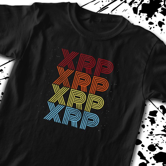 XRP Crypto Retro Vintage Cryptocurrency Memid T Shirt (Skapare uppladdad)