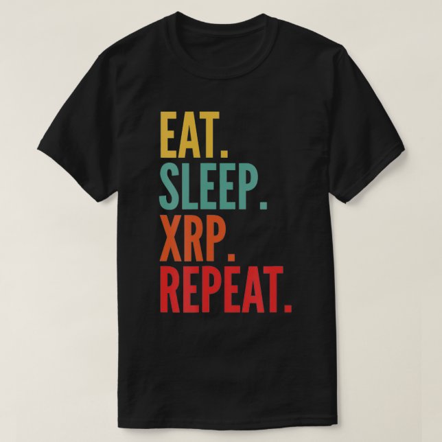Xrp Crypto, Upprepa viloläge Xrp T Shirt (Design framsida)