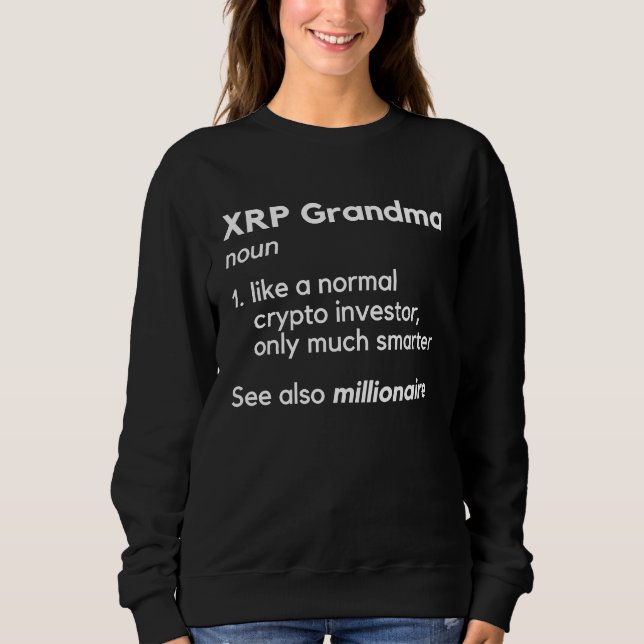 XRP Grandma Crypto T Shirt (Framsida)