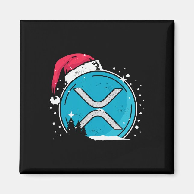 Xrp julhatt Moonshot Ripple krypto merchandise til Magnet (Framsidan)