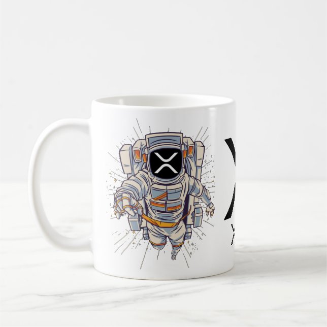 XRP-kryptovaluta Astronaut Kaffemugg (Vänster)